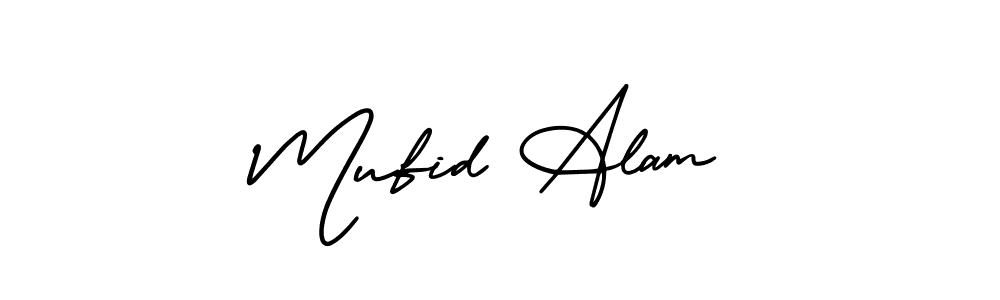 How to make Mufid Alam name signature. Use AmerikaSignatureDemo-Regular style for creating short signs online. This is the latest handwritten sign. Mufid Alam signature style 3 images and pictures png