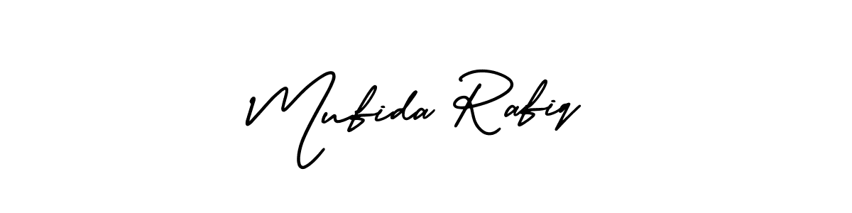 Also You can easily find your signature by using the search form. We will create Mufida Rafiq name handwritten signature images for you free of cost using AmerikaSignatureDemo-Regular sign style. Mufida Rafiq signature style 3 images and pictures png