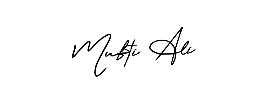 Design your own signature with our free online signature maker. With this signature software, you can create a handwritten (AmerikaSignatureDemo-Regular) signature for name Mufti Ali. Mufti Ali signature style 3 images and pictures png
