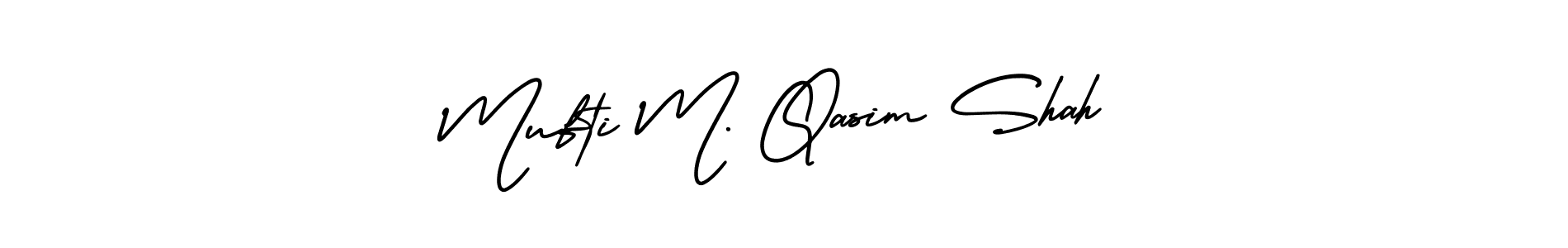 if you are searching for the best signature style for your name Mufti M. Qasim Shah. so please give up your signature search. here we have designed multiple signature styles  using AmerikaSignatureDemo-Regular. Mufti M. Qasim Shah signature style 3 images and pictures png