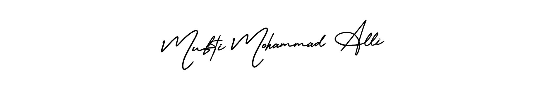 Design your own signature with our free online signature maker. With this signature software, you can create a handwritten (AmerikaSignatureDemo-Regular) signature for name Mufti Mohammad Alli. Mufti Mohammad Alli signature style 3 images and pictures png