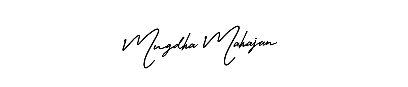 Create a beautiful signature design for name Mugdha Mahajan. With this signature (AmerikaSignatureDemo-Regular) fonts, you can make a handwritten signature for free. Mugdha Mahajan signature style 3 images and pictures png