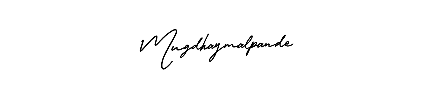 Make a beautiful signature design for name Mugdhaymalpande. With this signature (AmerikaSignatureDemo-Regular) style, you can create a handwritten signature for free. Mugdhaymalpande signature style 3 images and pictures png