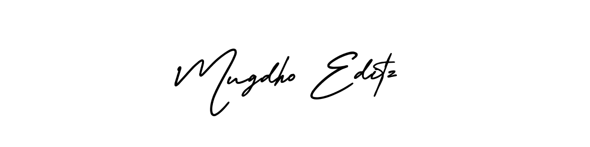 Create a beautiful signature design for name Mugdho Editz. With this signature (AmerikaSignatureDemo-Regular) fonts, you can make a handwritten signature for free. Mugdho Editz signature style 3 images and pictures png