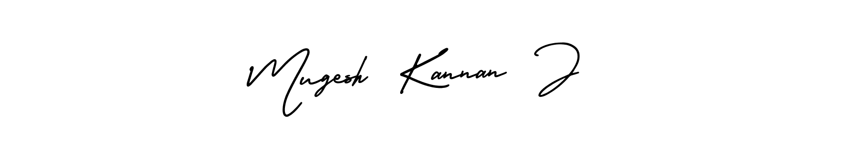 AmerikaSignatureDemo-Regular is a professional signature style that is perfect for those who want to add a touch of class to their signature. It is also a great choice for those who want to make their signature more unique. Get Mugesh  Kannan  J name to fancy signature for free. Mugesh  Kannan  J signature style 3 images and pictures png