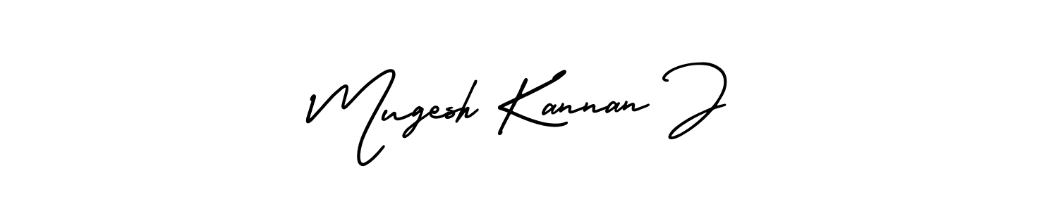 Make a beautiful signature design for name Mugesh Kannan J. With this signature (AmerikaSignatureDemo-Regular) style, you can create a handwritten signature for free. Mugesh Kannan J signature style 3 images and pictures png