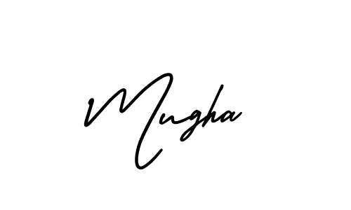 The best way (AmerikaSignatureDemo-Regular) to make a short signature is to pick only two or three words in your name. The name Mugha include a total of six letters. For converting this name. Mugha signature style 3 images and pictures png