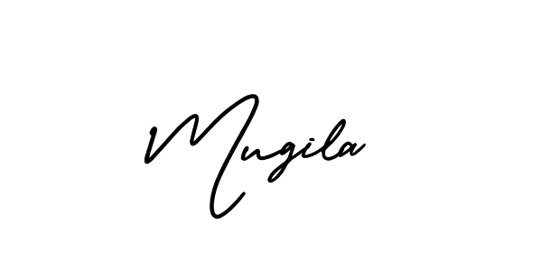 How to Draw Mugila signature style? AmerikaSignatureDemo-Regular is a latest design signature styles for name Mugila. Mugila signature style 3 images and pictures png