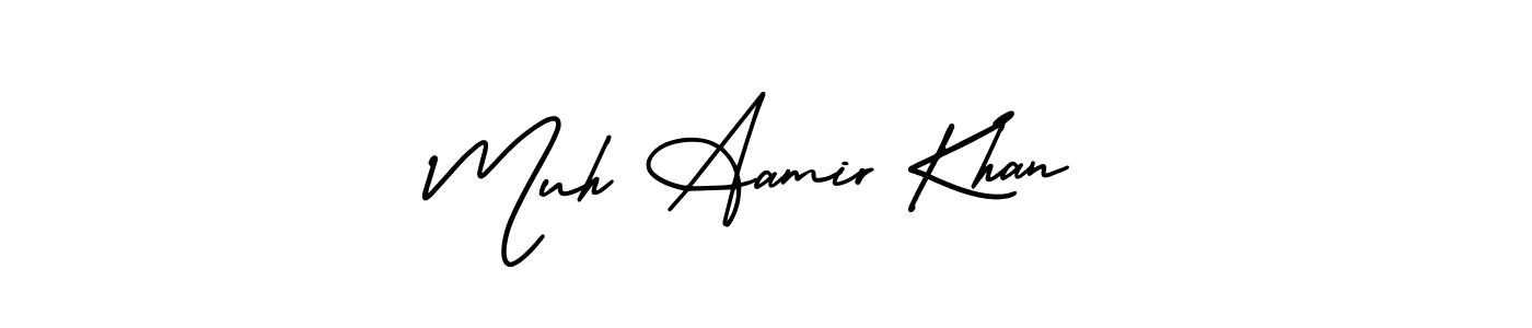 Make a beautiful signature design for name Muh Aamir Khan. Use this online signature maker to create a handwritten signature for free. Muh Aamir Khan signature style 3 images and pictures png