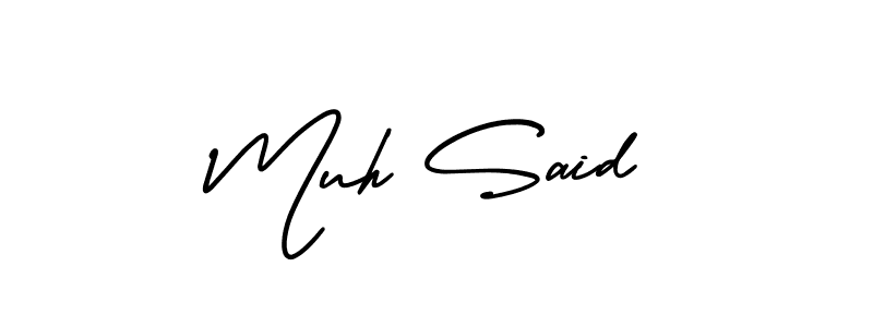 The best way (AmerikaSignatureDemo-Regular) to make a short signature is to pick only two or three words in your name. The name Muh Said include a total of six letters. For converting this name. Muh Said signature style 3 images and pictures png