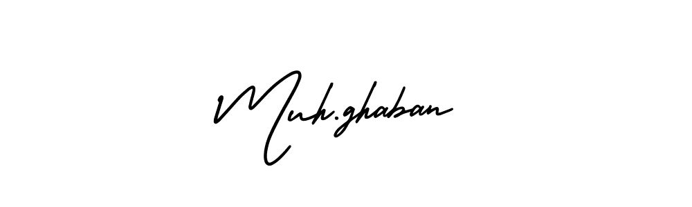 Make a beautiful signature design for name Muh.ghaban. With this signature (AmerikaSignatureDemo-Regular) style, you can create a handwritten signature for free. Muh.ghaban signature style 3 images and pictures png