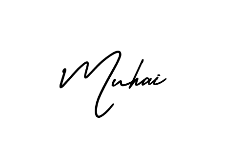 if you are searching for the best signature style for your name Muhai. so please give up your signature search. here we have designed multiple signature styles  using AmerikaSignatureDemo-Regular. Muhai signature style 3 images and pictures png