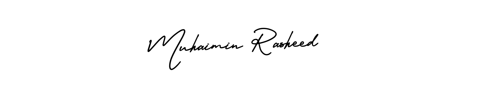 How to Draw Muhaimin Rasheed signature style? AmerikaSignatureDemo-Regular is a latest design signature styles for name Muhaimin Rasheed. Muhaimin Rasheed signature style 3 images and pictures png