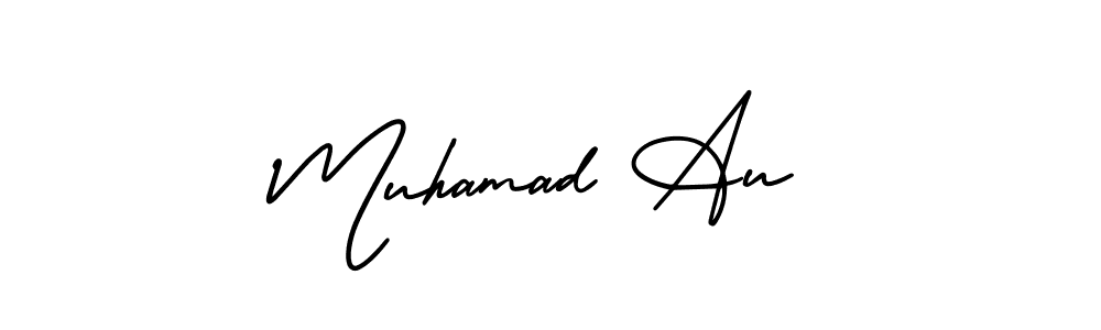 Create a beautiful signature design for name Muhamad Au. With this signature (AmerikaSignatureDemo-Regular) fonts, you can make a handwritten signature for free. Muhamad Au signature style 3 images and pictures png