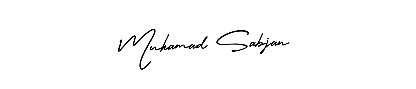 Create a beautiful signature design for name Muhamad Sabjan. With this signature (AmerikaSignatureDemo-Regular) fonts, you can make a handwritten signature for free. Muhamad Sabjan signature style 3 images and pictures png