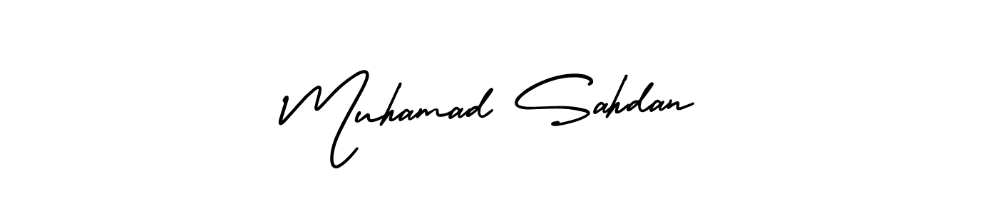 Best and Professional Signature Style for Muhamad Sahdan. AmerikaSignatureDemo-Regular Best Signature Style Collection. Muhamad Sahdan signature style 3 images and pictures png