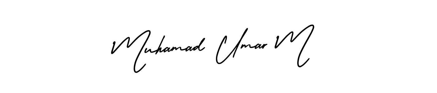 How to Draw Muhamad Umar M signature style? AmerikaSignatureDemo-Regular is a latest design signature styles for name Muhamad Umar M. Muhamad Umar M signature style 3 images and pictures png