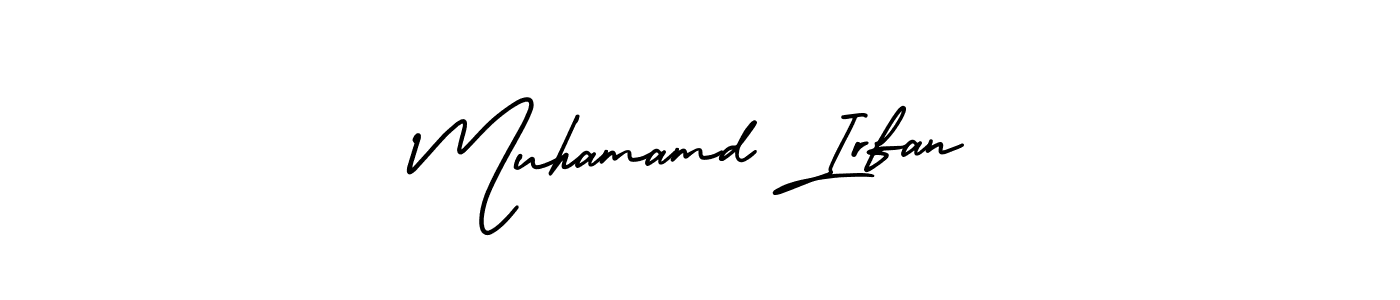 Use a signature maker to create a handwritten signature online. With this signature software, you can design (AmerikaSignatureDemo-Regular) your own signature for name Muhamamd Irfan. Muhamamd Irfan signature style 3 images and pictures png
