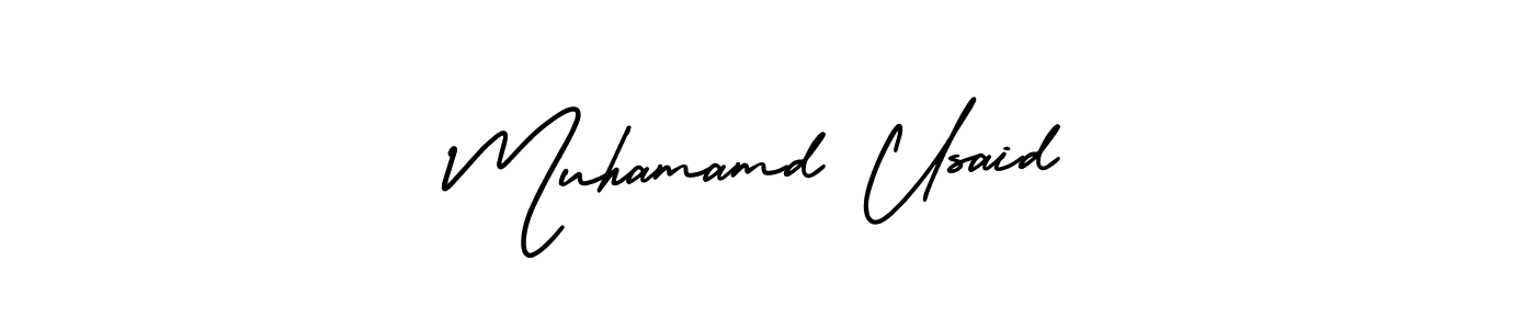 Best and Professional Signature Style for Muhamamd Usaid. AmerikaSignatureDemo-Regular Best Signature Style Collection. Muhamamd Usaid signature style 3 images and pictures png