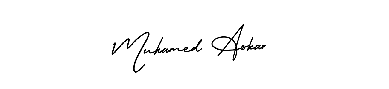 Use a signature maker to create a handwritten signature online. With this signature software, you can design (AmerikaSignatureDemo-Regular) your own signature for name Muhamed Askar. Muhamed Askar signature style 3 images and pictures png