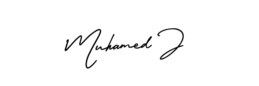 Similarly AmerikaSignatureDemo-Regular is the best handwritten signature design. Signature creator online .You can use it as an online autograph creator for name Muhamed J. Muhamed J signature style 3 images and pictures png