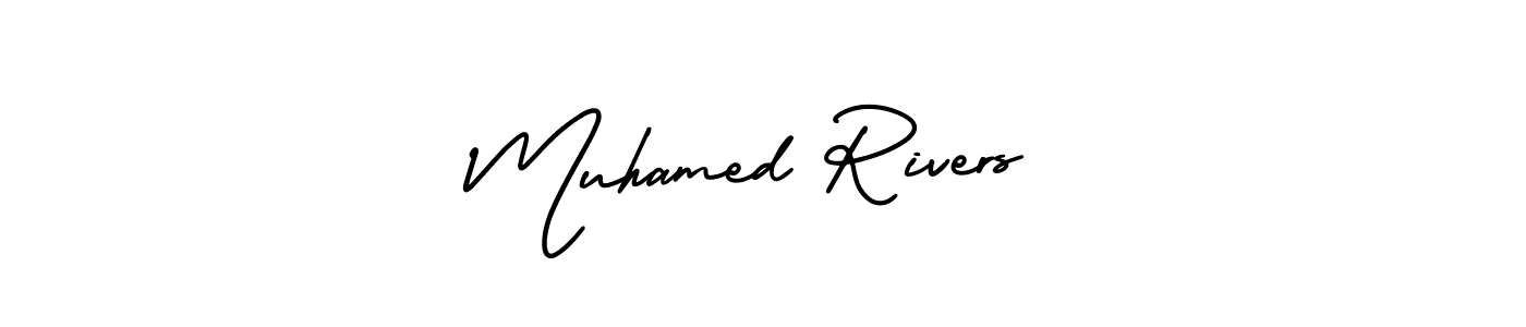 Design your own signature with our free online signature maker. With this signature software, you can create a handwritten (AmerikaSignatureDemo-Regular) signature for name Muhamed Rivers. Muhamed Rivers signature style 3 images and pictures png