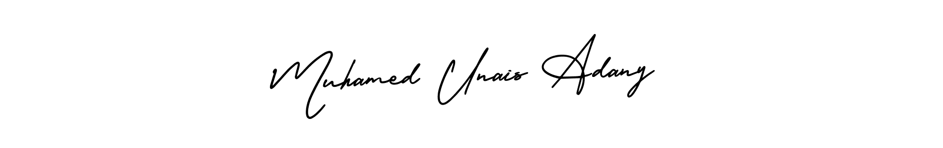 How to make Muhamed Unais Adany name signature. Use AmerikaSignatureDemo-Regular style for creating short signs online. This is the latest handwritten sign. Muhamed Unais Adany signature style 3 images and pictures png