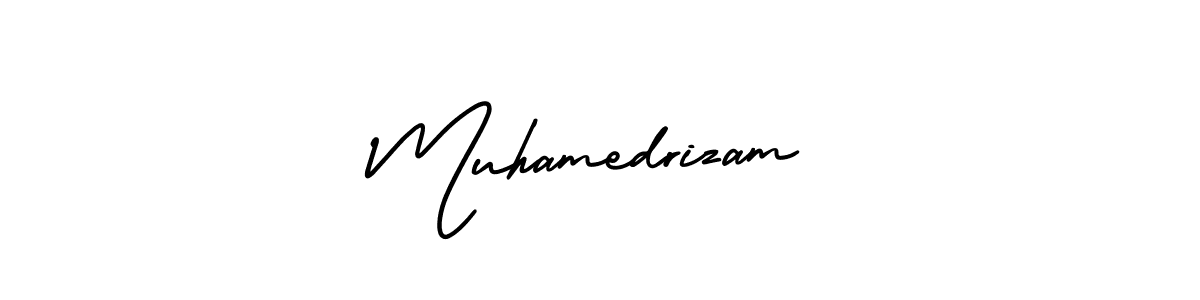 How to make Muhamedrizam signature? AmerikaSignatureDemo-Regular is a professional autograph style. Create handwritten signature for Muhamedrizam name. Muhamedrizam signature style 3 images and pictures png