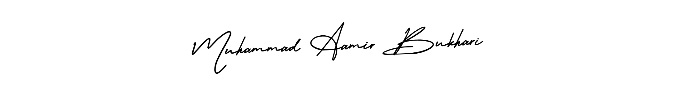 Also we have Muhammad Aamir Bukhari name is the best signature style. Create professional handwritten signature collection using AmerikaSignatureDemo-Regular autograph style. Muhammad Aamir Bukhari signature style 3 images and pictures png