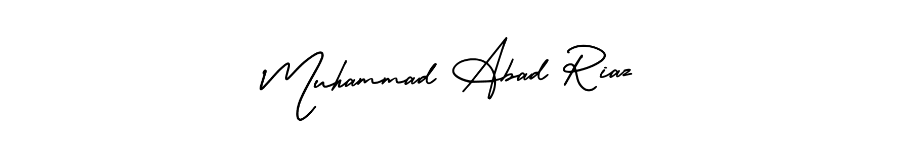 Make a beautiful signature design for name Muhammad Abad Riaz. With this signature (AmerikaSignatureDemo-Regular) style, you can create a handwritten signature for free. Muhammad Abad Riaz signature style 3 images and pictures png