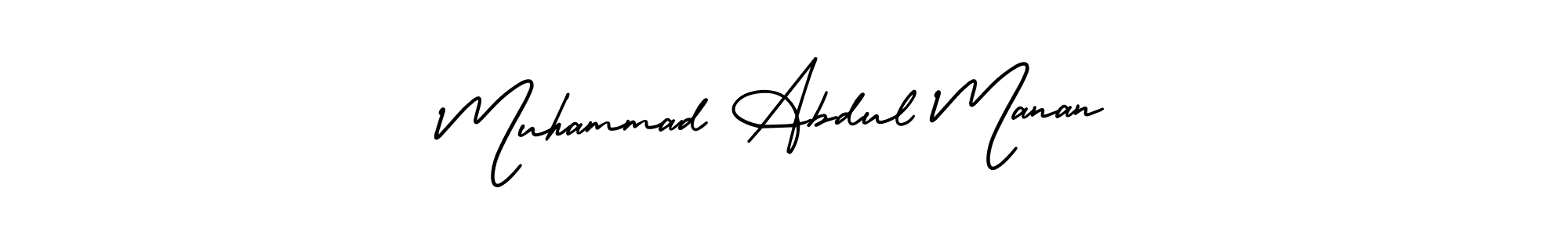 How to make Muhammad Abdul Manan name signature. Use AmerikaSignatureDemo-Regular style for creating short signs online. This is the latest handwritten sign. Muhammad Abdul Manan signature style 3 images and pictures png