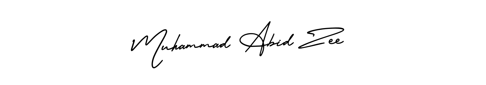 How to make Muhammad Abid Zee name signature. Use AmerikaSignatureDemo-Regular style for creating short signs online. This is the latest handwritten sign. Muhammad Abid Zee signature style 3 images and pictures png