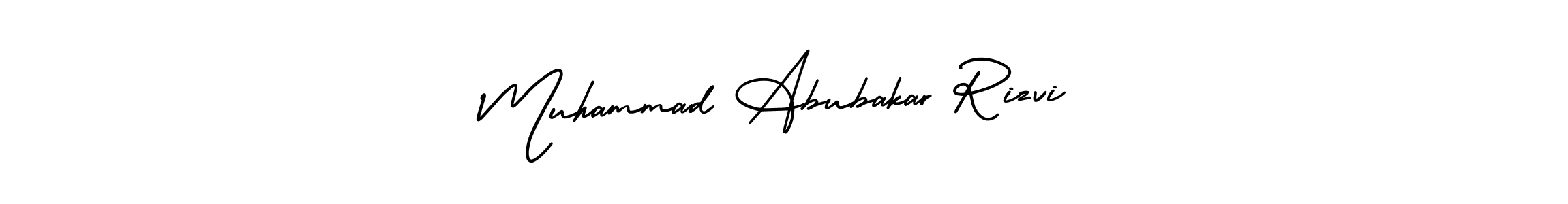 Make a beautiful signature design for name Muhammad Abubakar Rizvi. Use this online signature maker to create a handwritten signature for free. Muhammad Abubakar Rizvi signature style 3 images and pictures png