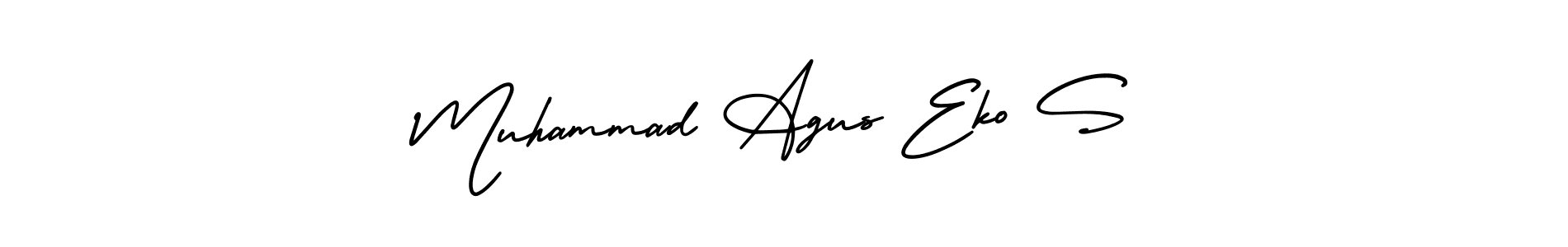 Design your own signature with our free online signature maker. With this signature software, you can create a handwritten (AmerikaSignatureDemo-Regular) signature for name Muhammad Agus Eko S. Muhammad Agus Eko S signature style 3 images and pictures png