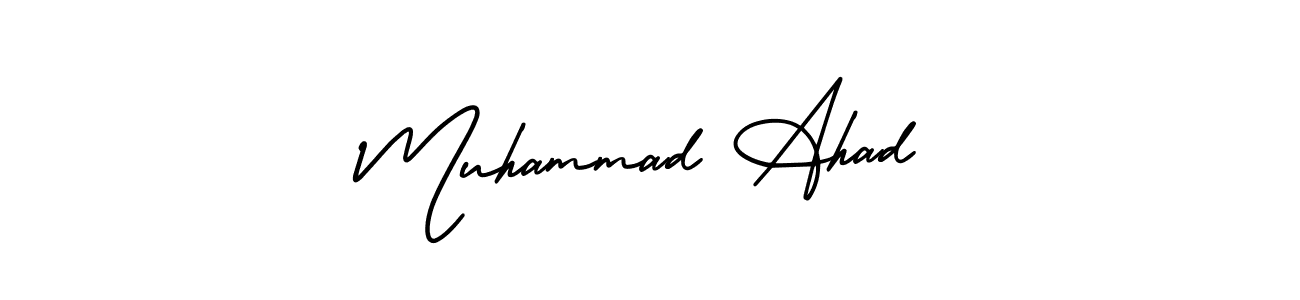 Make a beautiful signature design for name Muhammad Ahad. With this signature (AmerikaSignatureDemo-Regular) style, you can create a handwritten signature for free. Muhammad Ahad signature style 3 images and pictures png