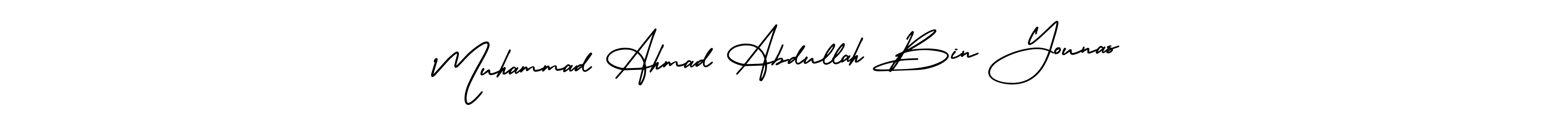 Make a beautiful signature design for name Muhammad Ahmad Abdullah Bin Younas. Use this online signature maker to create a handwritten signature for free. Muhammad Ahmad Abdullah Bin Younas signature style 3 images and pictures png