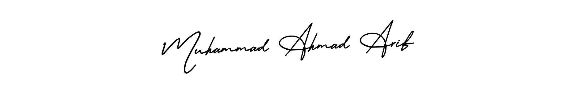 Design your own signature with our free online signature maker. With this signature software, you can create a handwritten (AmerikaSignatureDemo-Regular) signature for name Muhammad Ahmad Arif. Muhammad Ahmad Arif signature style 3 images and pictures png