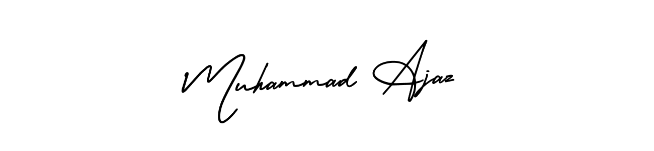 Similarly AmerikaSignatureDemo-Regular is the best handwritten signature design. Signature creator online .You can use it as an online autograph creator for name Muhammad Ajaz. Muhammad Ajaz signature style 3 images and pictures png