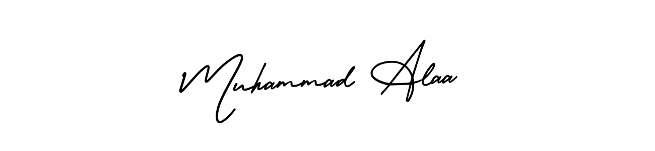Similarly AmerikaSignatureDemo-Regular is the best handwritten signature design. Signature creator online .You can use it as an online autograph creator for name Muhammad Alaa. Muhammad Alaa signature style 3 images and pictures png