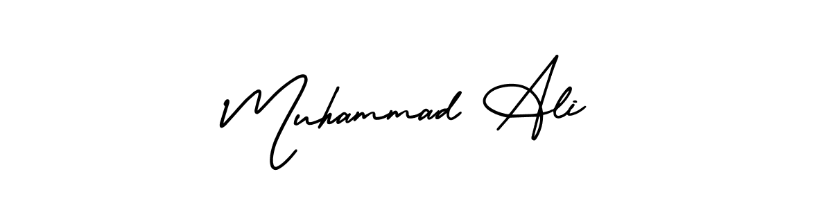 How to make Muhammad Ali name signature. Use AmerikaSignatureDemo-Regular style for creating short signs online. This is the latest handwritten sign. Muhammad Ali signature style 3 images and pictures png