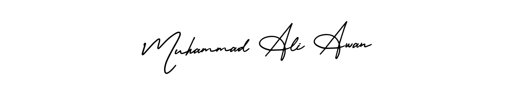 Also You can easily find your signature by using the search form. We will create Muhammad Ali Awan name handwritten signature images for you free of cost using AmerikaSignatureDemo-Regular sign style. Muhammad Ali Awan signature style 3 images and pictures png