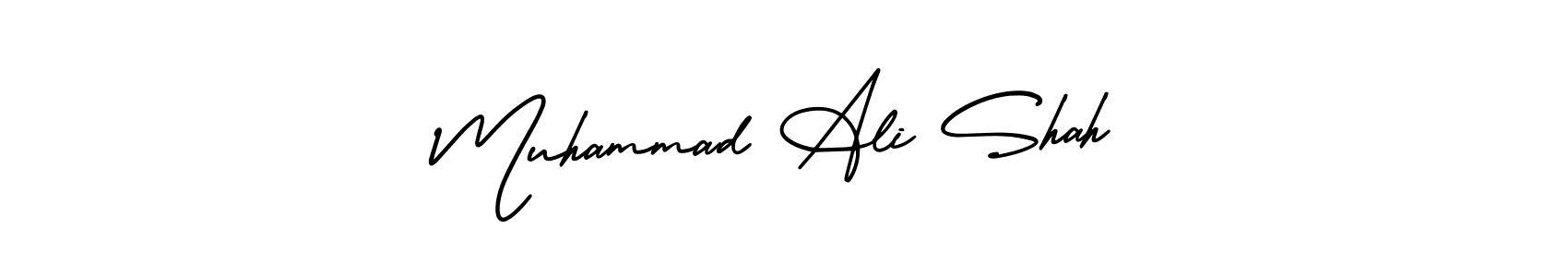 You should practise on your own different ways (AmerikaSignatureDemo-Regular) to write your name (Muhammad Ali Shah) in signature. don't let someone else do it for you. Muhammad Ali Shah signature style 3 images and pictures png
