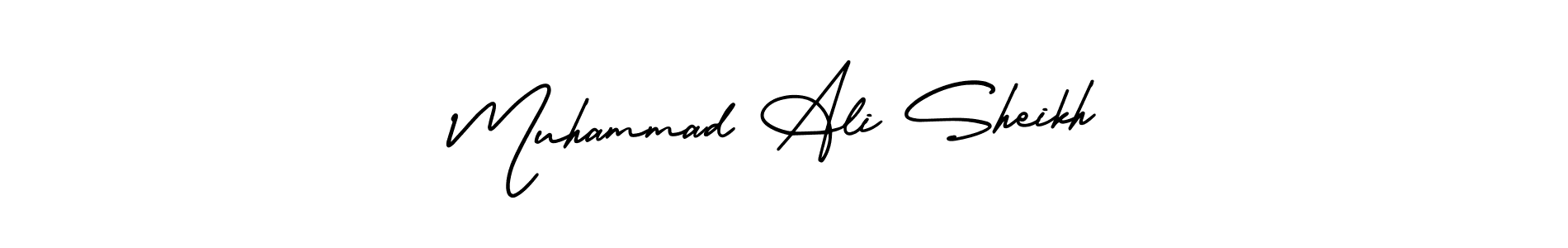 Use a signature maker to create a handwritten signature online. With this signature software, you can design (AmerikaSignatureDemo-Regular) your own signature for name Muhammad Ali Sheikh. Muhammad Ali Sheikh signature style 3 images and pictures png