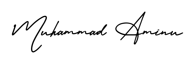 Practice writing Muhammad Aminu with the flow of AmerikaSignatureDemo-Regular lettering. A fantastic source of inspiration for developing your personal signature style. Muhammad Aminu signature style 3 images and pictures png