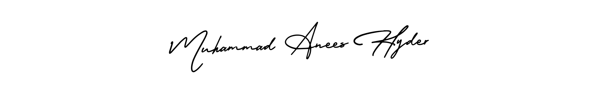 Muhammad Anees Hyder stylish signature style. Best Handwritten Sign (AmerikaSignatureDemo-Regular) for my name. Handwritten Signature Collection Ideas for my name Muhammad Anees Hyder. Muhammad Anees Hyder signature style 3 images and pictures png