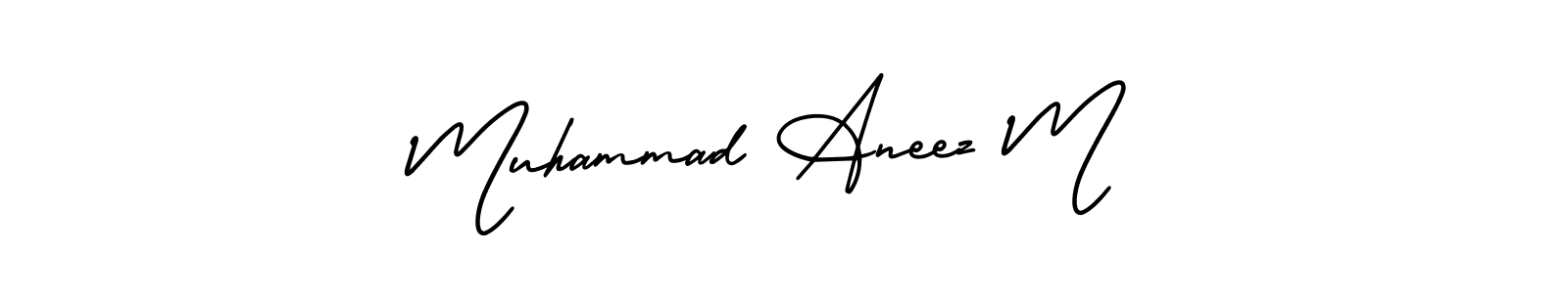 if you are searching for the best signature style for your name Muhammad Aneez M. so please give up your signature search. here we have designed multiple signature styles  using AmerikaSignatureDemo-Regular. Muhammad Aneez M signature style 3 images and pictures png