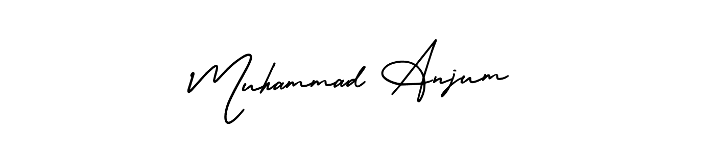 Muhammad Anjum stylish signature style. Best Handwritten Sign (AmerikaSignatureDemo-Regular) for my name. Handwritten Signature Collection Ideas for my name Muhammad Anjum. Muhammad Anjum signature style 3 images and pictures png