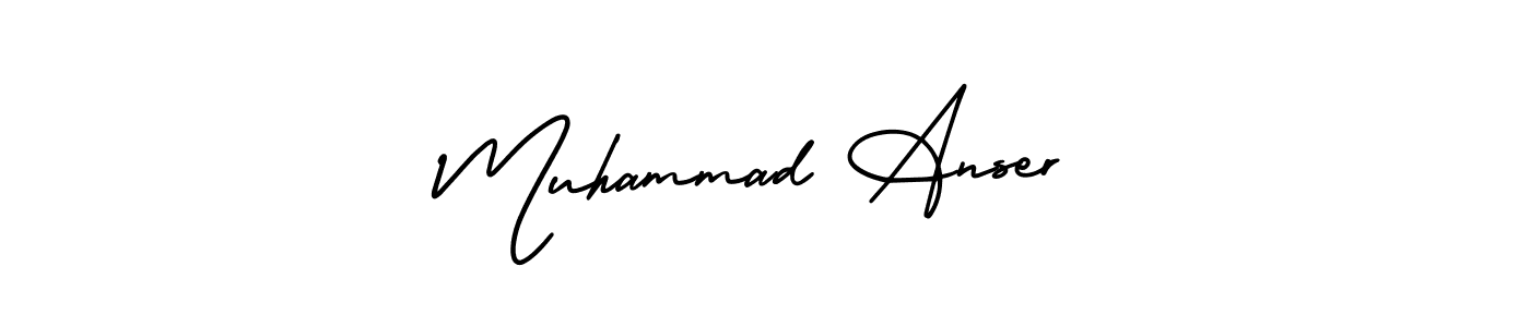 Create a beautiful signature design for name Muhammad Anser. With this signature (AmerikaSignatureDemo-Regular) fonts, you can make a handwritten signature for free. Muhammad Anser signature style 3 images and pictures png