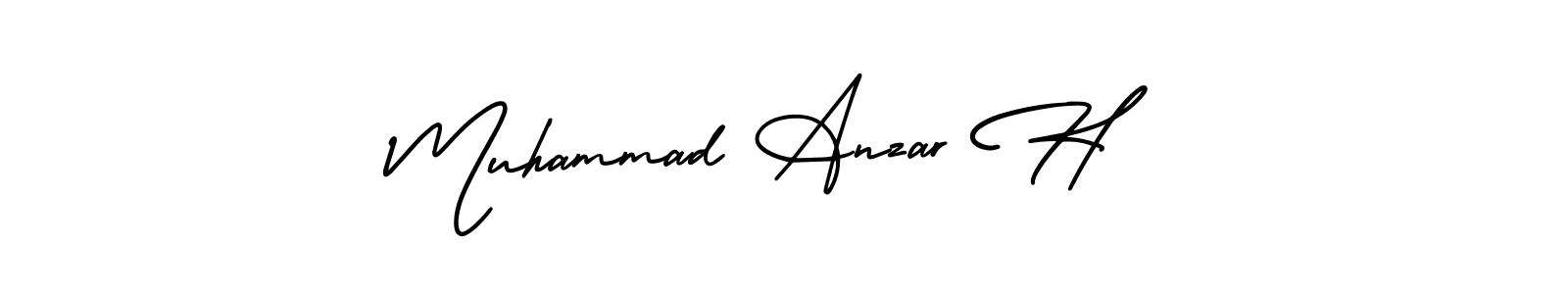 It looks lik you need a new signature style for name Muhammad Anzar H. Design unique handwritten (AmerikaSignatureDemo-Regular) signature with our free signature maker in just a few clicks. Muhammad Anzar H signature style 3 images and pictures png