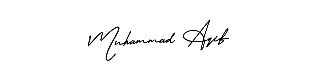 You should practise on your own different ways (AmerikaSignatureDemo-Regular) to write your name (Muhammad Aqif) in signature. don't let someone else do it for you. Muhammad Aqif signature style 3 images and pictures png
